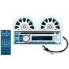 BOSS Audio MCK762BRGB.6 Single-Din Bluetooth Receiver Marine Stereo with 6-1/2" 2-Way Marine Speakers