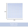 thumbnail image 3 of PurpleEssences Mini Gingham Cloth Napkins set of 10, 18x18, Dinner Table Decorative Napkins - Sky Blue and White, 3 of 6