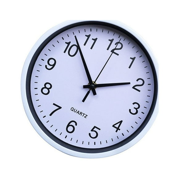 8 Inch Round Quartz Wall Clock Bedroom Silent Glow In Dark Bedroom Movement Sweep Clocks Battery Powered Home Decoration Hanging Ornament Office White