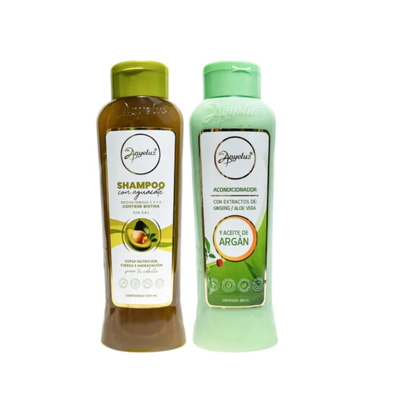 Anyeluz Shampoo de Aguacate y Anyeluz Acondicinador con aceite de Argan (2 pack)