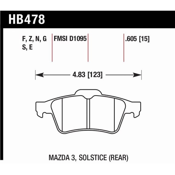 Hawk 13-14 Ford Focus ST / Mazda/ Volvo Performance Ceramic Street Rear Brake Pads
