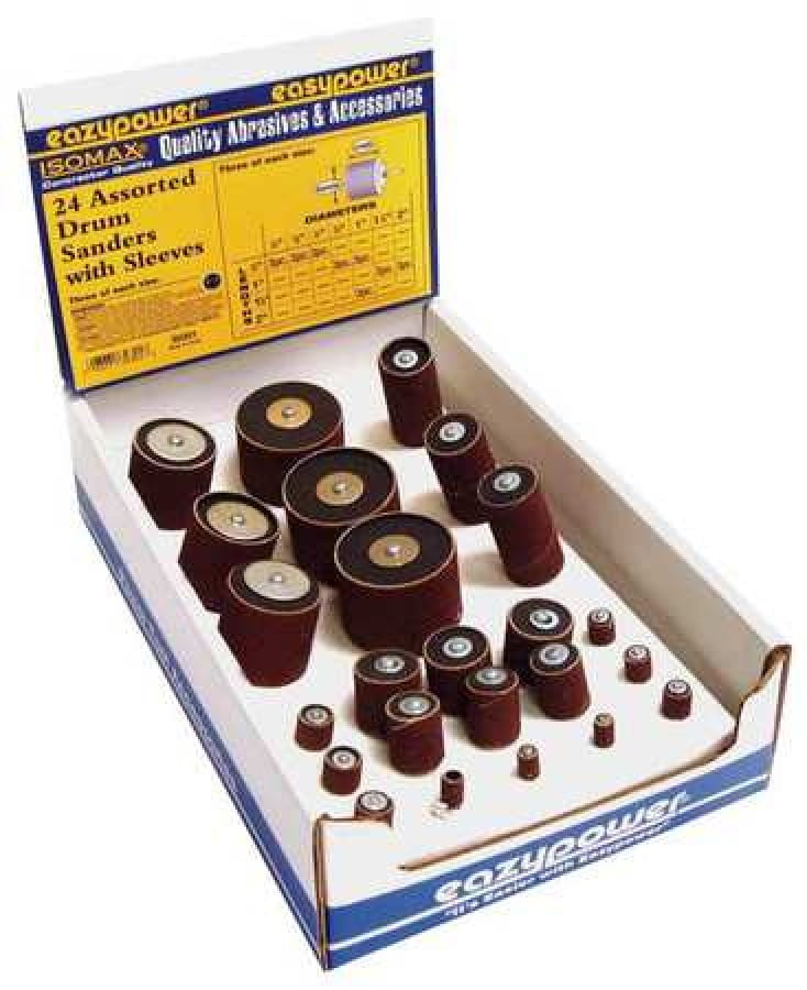 EAZYPOWER 30301 Assorted Drum Sander Kit,24 Pieces