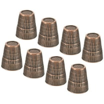 Uxcell Metal Sewing Thimbles, Sewing Thimble Finger Protector, Red Bronze 8Pcs