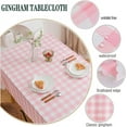thumbnail image 2 of Pink Gingham Tablecloth for Rectangle Tables- Checkered Table Cloth Waterproof Kitchen & Table Linens-Polyester Buffalo Plaid Wrinkle Free Table Cover(Baby Pink 60x84in), 2 of 6