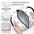 thumbnail image 3 of Honeii Girl Rabbit Print Insulated Lunch Bag Women Reusable Lunch Box with Pocket for Work Picnic Travel, 3 of 6