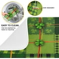 thumbnail image 2 of Baofu St. Patrick's Day Dish Drying Mat for Kitchen Counter, Shamrocks Green Clover Leaves Ultra Absorbent Reversible Microfiber Dishes Drying Rack Pad Heat-resistant Mats 16x18in, 2 of 7