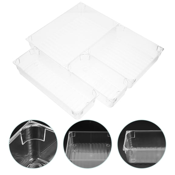 Luxshiny Clear Acrylic Drawer Storage Organizer Set 9 Pieces for Desk and Closet