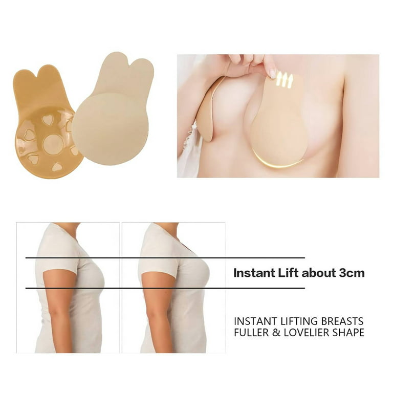 2 Pairs Adhesive Bra Lift Strapless Backless Reusable Bra Nippless Covers  Pasties Push Up Self Invisible Sticky Bra for Women