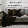 thumbnail image 6 of Cheer Collection Faux Fur Square Decorative Pillow 18x18, Blue - (Set of 2), 6 of 6