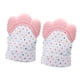 thumbnail image 3 of 2 guantes de silicona para bebé, previenen arañazos, estimulan la dentición y reducen el dolor, color rosa., 3 of 12