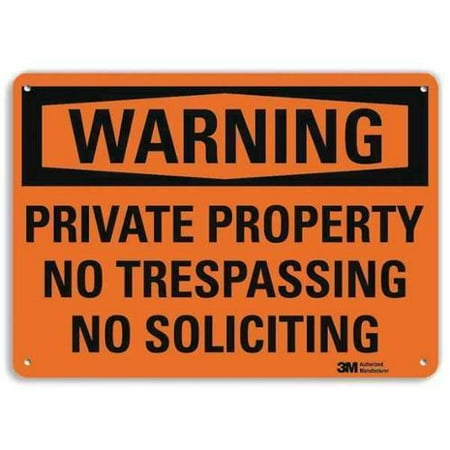 LYLE U6-1206-RA_14X10 Admittance Sign, No Soliciting, 10 in. H