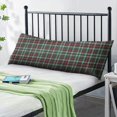 thumbnail image 2 of Plaid Body Pillow Cover - Soft & Breathable Fabric, Hidden Zipper, 20"x54", Buffalo Check & Vintage Plaid Print - Perfect Gift for Side Sleepers, Cabin Decor & Pregnancy Support, 2 of 7
