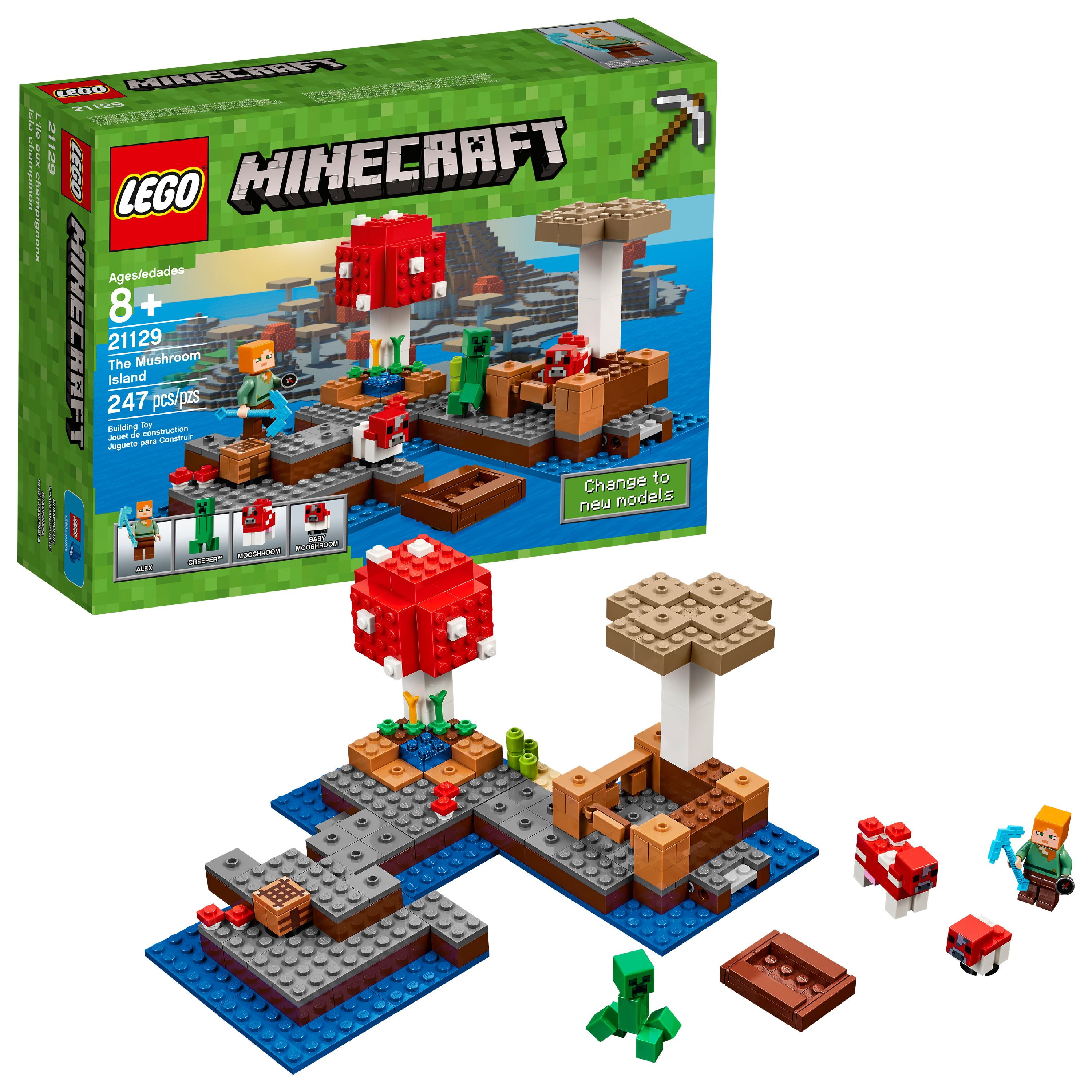 New Minifigure Rare Custom Lego Mooshroom New Version Minecraft Movie Video Game