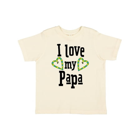 

Inktastic I Love My Papa- Hearts Gift Toddler Boy or Toddler Girl T-Shirt