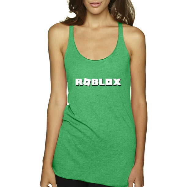 New Way 923 Women S Tank Top Roblox Logo Game Accent Xl Envy Walmart Com Walmart Com - how to wear 2 face accessories on roblox roblox muscle