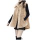 thumbnail image 2 of Chaqueta y abrigo informal de manga larga sin capucha para mujer, de invierno, con solapa, color liso, con botones y manga larga, 2 of 9
