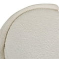 thumbnail image 4 of Maklaine Upholstered Ivory White Bench Oval Storage 43.5"x10"x19" Assembled, 4 of 18