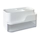thumbnail image 2 of Caja de almacenamiento organizadora de sobremesa de gran capacidad para portabolígrafos | Estantería de cajón de plástico Rosa blanco 20x12.2x10.6cm | Organizador de escritorio multicompartimento, 2 of 6