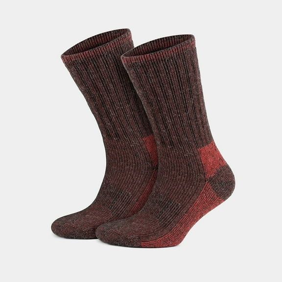 GoWith Thermal Warm Terry Lined Alpaca Hiking Boot Socks for Men & Women - Optic Effect | 2 Pairs | Model: 6006