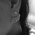 thumbnail image 4 of Ayyufe Women Gothic Cool Angel Wing Rhinestone Ear Jacket Earrings, 4 of 7