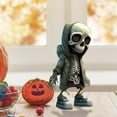 thumbnail image 3 of JASGARDE Cool Skeleton Figurines, Halloween Skeleton Doll, Mini Skeleton Resin Crafts Ornament Lifelike Skull Statue, Personality Unique Skull Resin Figurine for Home Office Desk Decorations, 3 of 6