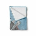 thumbnail image 2 of Michigan Soft Flannel Fleece Throw Blanket, Detroit Michigan USA City Skyline with Grey Buildings and Blue Sky Modern Urban, Cozy Plush for Indoor and Outdoor Use, 50" x 60", Multicolor, by Ambesonne, 2 of 6