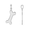 thumbnail image 2 of Gem & Harmony Polished Sterling Silver Bone Charm Pendant Necklace with Chain for Women, 2 of 5