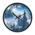thumbnail image 2 of Voice Activated Clock with Glow Light 12 Inch Large Silent Wall Clock Battery Operated for Home Decor A Beautiful Winter Landscape, 2 of 8