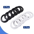 thumbnail image 3 of Uxcell E26/E27 Light Socket Rings Lamp Shade Holder Adapter Ring 6Pcs Black 6Pcs White, 3 of 5