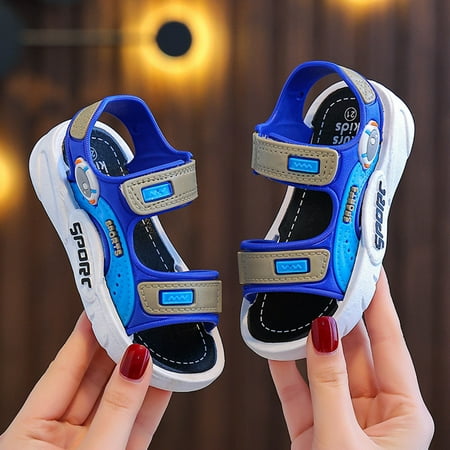 

Girls Sandals Sandals Boys Cute Boy Sandals Kids Sandals Girls Infant Sandals Boys Fashionable Girls Sandals Non-slip soft-soled sandals for boys and children Blue 35