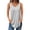 Gray, variant on Tank Tops for Women Striped Sleeveless V Neck Tunic Top Summer Casual High Low Hem Tanks Tshirts