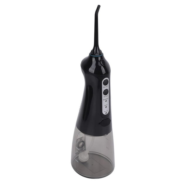Irrigateur Oral, 1400mAh IPX7 Résistant à l'Eau Irrigateur Oral Portable Réservoir 300ml pour Bureau Noir