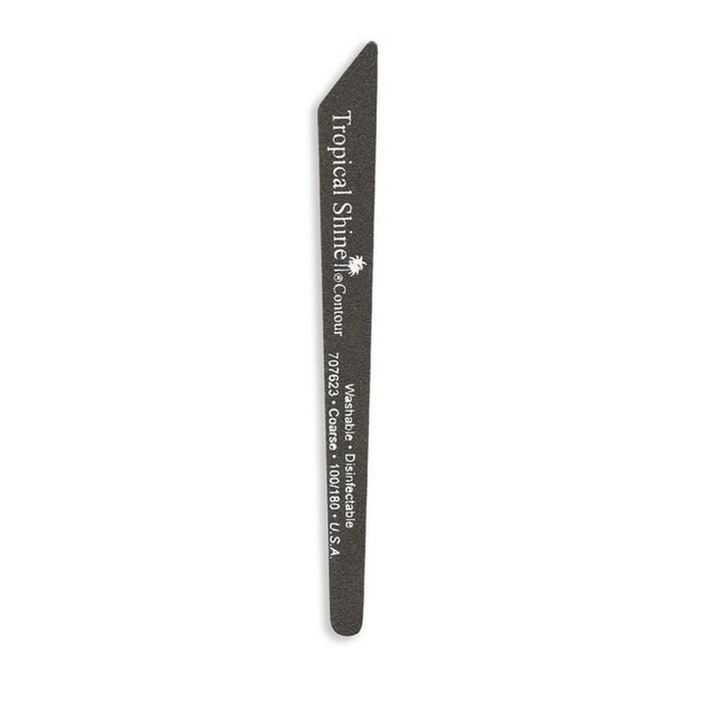 Tropical Shine Nail File Black Contour File 100/ 180 (Coarse/ Medium