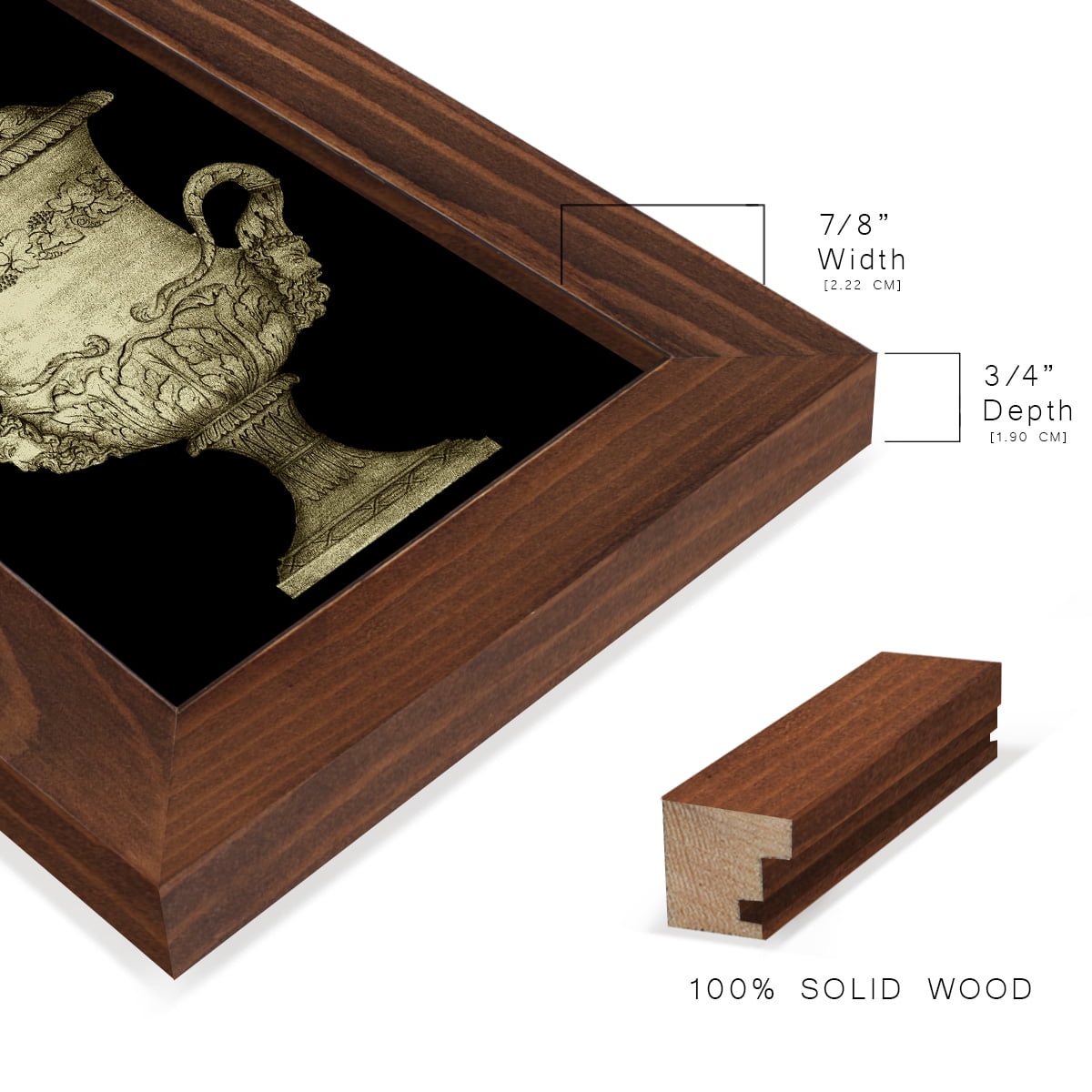 Garden Antiquities IV -Framed Print w/glass-Chestnut