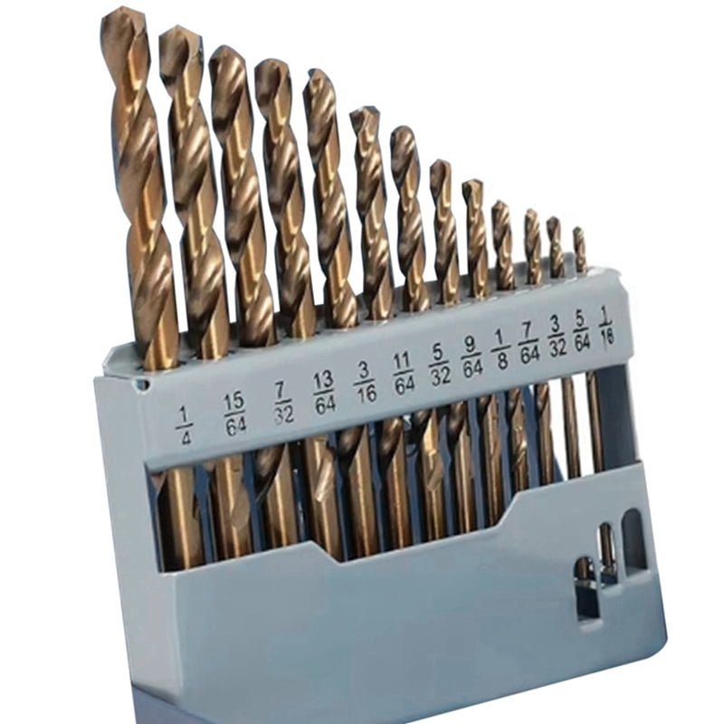 Cobalt Drill Bits Set M35 High Speed Steel Twist Jobber Length for Hardened Metal, Stainless Steel, Cast Iron (26Pcs)