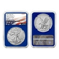 thumbnail image 3 of 2021 $1 Type 2 American Silver Eagle NGC MS70 FDI Flag Label Blue Core, 3 of 3