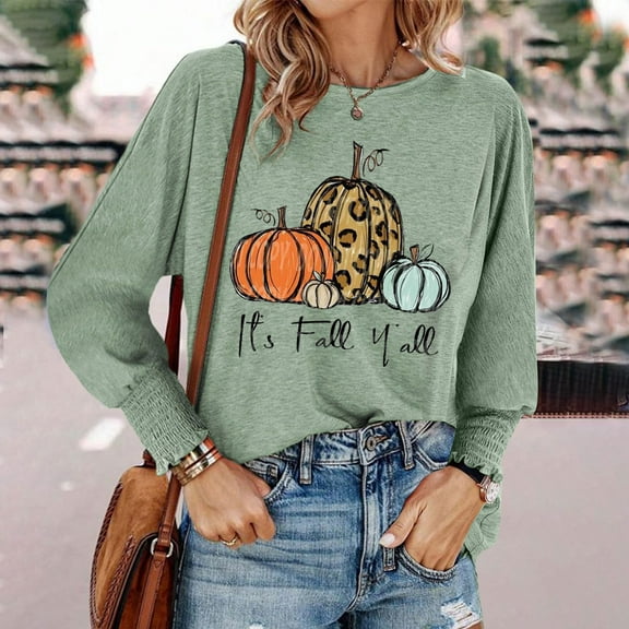 Jacenvly Workout Tops For Women Long Sleeve Print Womens Sweatshirts Crewneck Trendy Casual Soft Warmth Pullover Sweaters