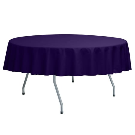 

Ultimate Textile Poly-cotton Twill 72-Inch Round Tablecloth Purple
