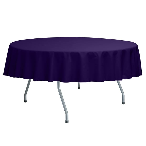 Ultimate Textile 5 Pack Poly Cotton Twill 72 Inch Round Tablecloth For Restaurant And Catering Hotel Or Home Dining Use Purple Com Poly Cotton Twill 72 Inch Round, 72 Inch Round Tablecloth Floor Length