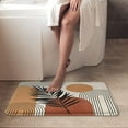 thumbnail image 4 of Boho Mid Century Bath Mat, Geometric Abstract Bathroom Rugs No Silp,Leaves and Brown Minimalistic Arch Beige Washable Cover Floor Rug Carpets Floor Mat 16x24 Inches for Kitchen Bedroom, 4 of 7
