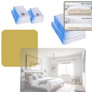 QQbed Vacuum Storage Bags with Double Seal Valve, 12 Count, Clear for Clothes and Bedding