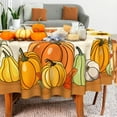 thumbnail image 6 of Fall Round Tablecloth 60 Inch Fall Decorations for The Home Pumpkin Leaves Table Cloth for Round Harvest Season, Autumn Tablecloths Cover Oblong Polyester Vintage for Thanksgiving Picnic Party Dinner, 6 of 6