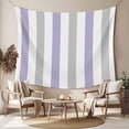 thumbnail image 2 of Purple Grey Stripe Tapestry for Bedroom Wall Hanging Tapestry, Modern Farmhouse Vertical Striped Ceiling Backdrop Tapestries Poster Blanket Wall Decor for Teens Room Living Room Dorm 51" x 59", 2 of 8