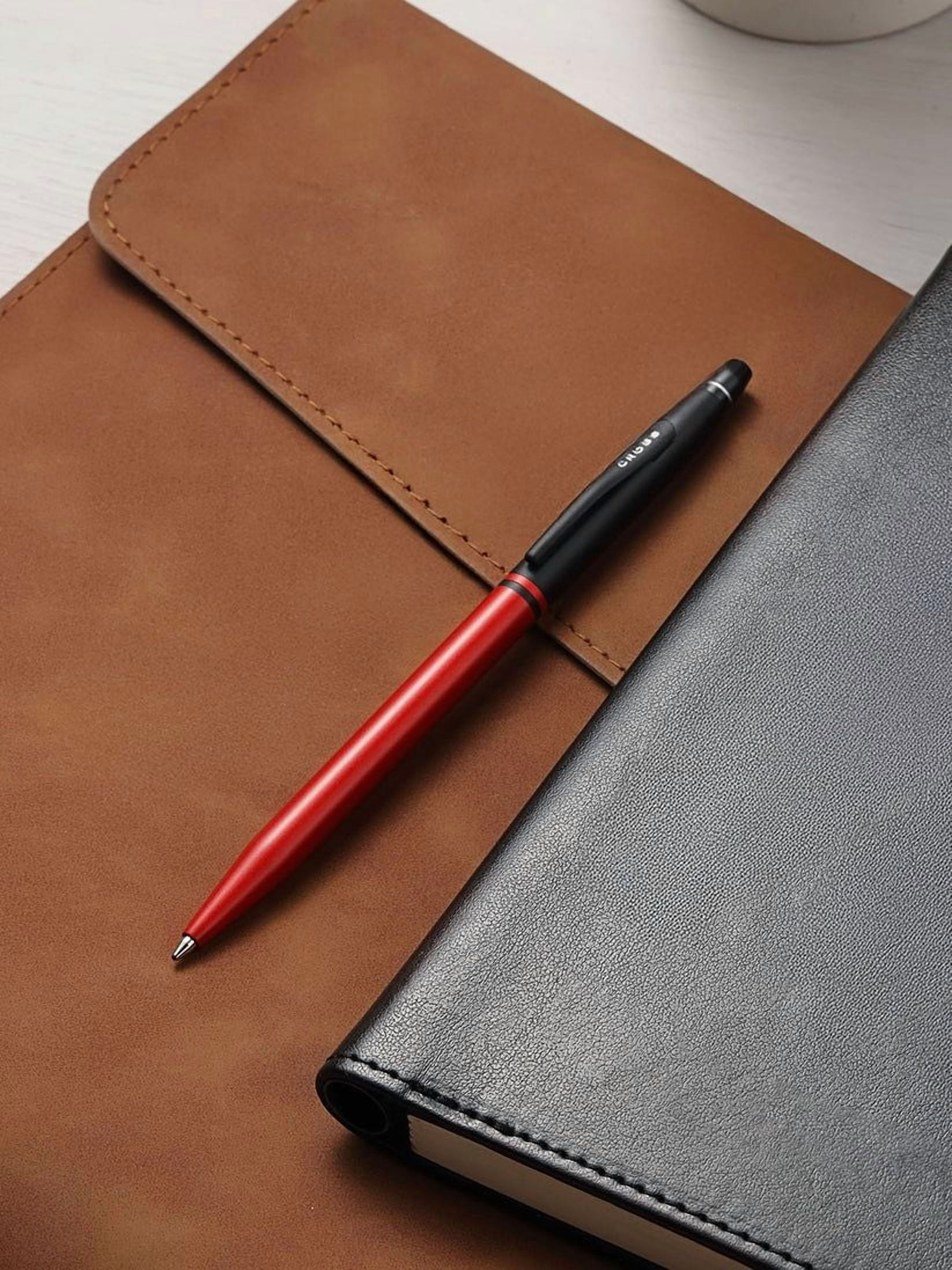 Cross Click™ Tuxedo Satin Metallic Red with Black Appointments Ballpoint Pen