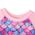 thumbnail image 5 of WIBACKER Girls Mermaid Swimsuit Set 2 Pieces Short Sleeve Rash Guard Swimwear UPF 50+ Summer Beach Bathing Suit 4-12 Years, 5 of 11