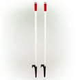 thumbnail image 3 of Alpine Corporation 43" White Plastic Solar-Powered Driveway Markers with Red LED Lights, Set of 2, 3 of 12