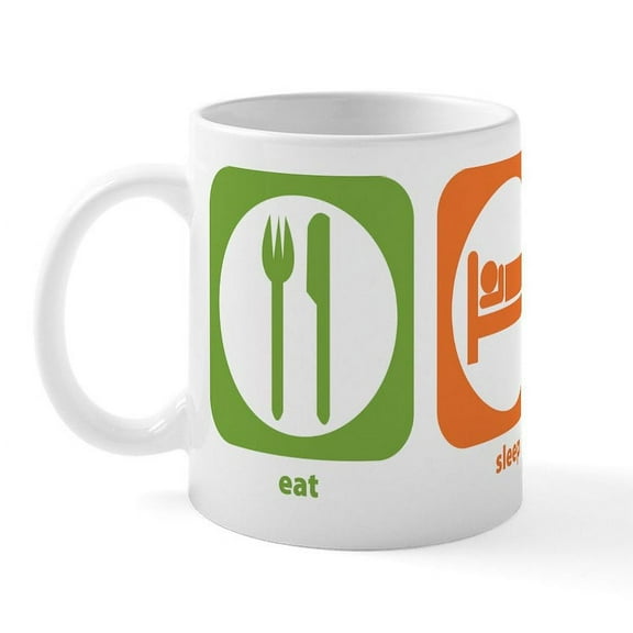 CafePress - Eat Sleep Economics Mug - 11 oz Ceramic Mug - Novelty Coffee Tea Cup