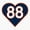 1pcs, variant on Football Number Eighty Eight Heart Sticker