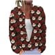 thumbnail image 2 of Cárdigan de mujer, cárdigan de manga larga, ahuecado, color sólido, chaqueta informal, parte superior de poliéster para mujer, 2 of 6