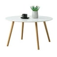 thumbnail image 2 of Convenience Concepts Oslo Table Basse Ronde, Blanc Lustré, 2 of 5